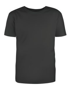 Black Plain Half Sleeves T-Shirts For Men